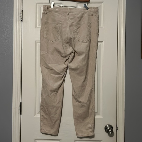 Loft khaki corduroy high waist skinny pants size 32/14 - Picture 2 of 2
